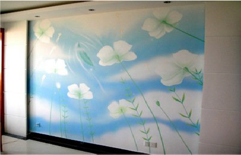 无锡画墙绘怎么画好白云的蓬松感？