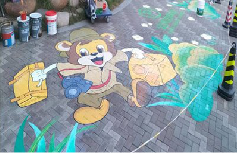 无锡夏季画地面彩绘会遇到的问题