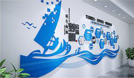 无锡海浪主题文化墙如何设计？