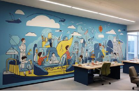 无锡办公室墙绘的特点。
