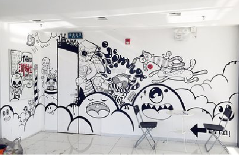 无锡手绘墙并非传统涂鸦。